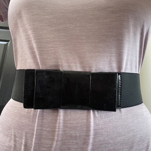 Womens M Fashion Belt Elastic Bow Trim - Picture 1 of 6